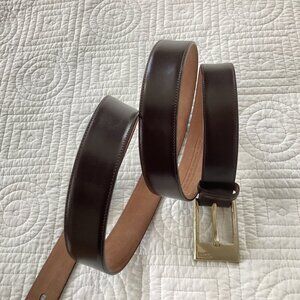 TUMI Men’s Black Leather Belt  Size 56/140 Signature Buckle